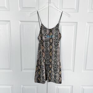 O-Mighty Snake Print Bodycon Mini Dress